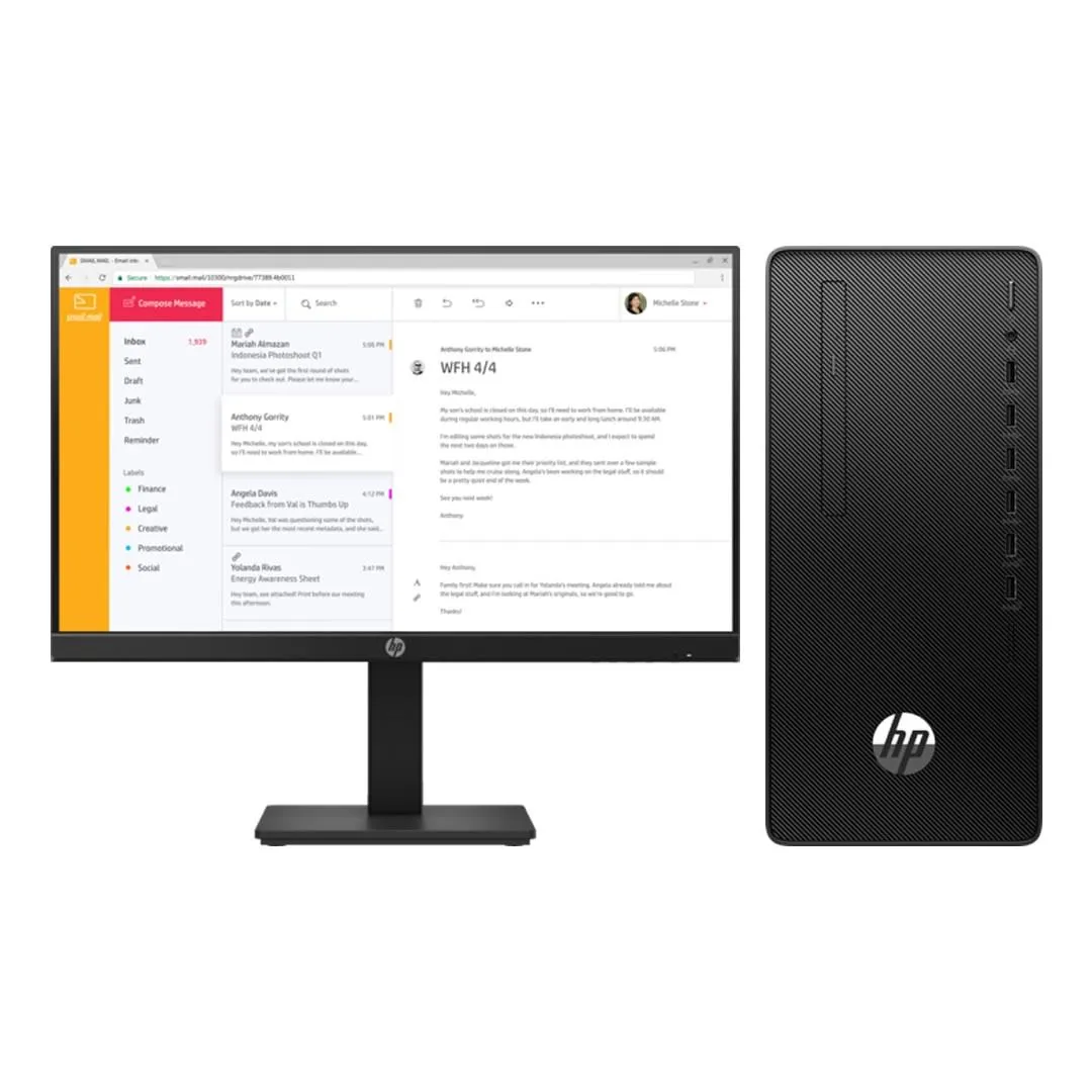 Computador 290G4 Mt I3-10100 8GB/1TB Windows 11 Pro + Monitor 21.5"